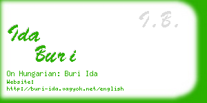 ida buri business card